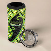 Custom Aotearoa Atua Tanemahuta 4 in 1 Can Cooler Tumbler God Of Forests Koru Patterns Koru Patterns