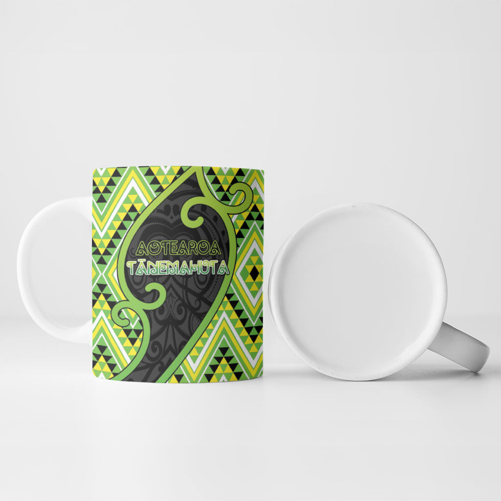 Custom Aotearoa Atua Tanemahuta Ceramic Mug God Of Forests Koru Patterns Koru Patterns