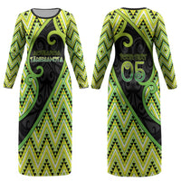 Custom Aotearoa Atua Tanemahuta Couples Matching Long Sleeve Bodycon Dress and Long Sleeve Button Shirt God Of Forests Koru Patterns Koru Patterns