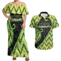 Custom Aotearoa Atua Tanemahuta Couples Matching Off Shoulder Maxi Dress and Hawaiian Shirt God Of Forests Koru Patterns Koru Patterns