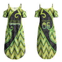 Custom Aotearoa Atua Tanemahuta Couples Matching Summer Maxi Dress and Long Sleeve Button Shirt God Of Forests Koru Patterns Koru Patterns