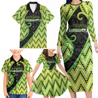 Custom Aotearoa Atua Tanemahuta Family Matching Long Sleeve Bodycon Dress and Hawaiian Shirt God Of Forests Koru Patterns Koru Patterns