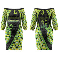 Custom Aotearoa Atua Tanemahuta Family Matching Off The Shoulder Long Sleeve Dress and Hawaiian Shirt God Of Forests Koru Patterns Koru Patterns
