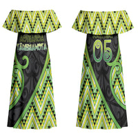 Custom Aotearoa Atua Tanemahuta Family Matching Off Shoulder Maxi Dress and Hawaiian Shirt God Of Forests Koru Patterns Koru Patterns