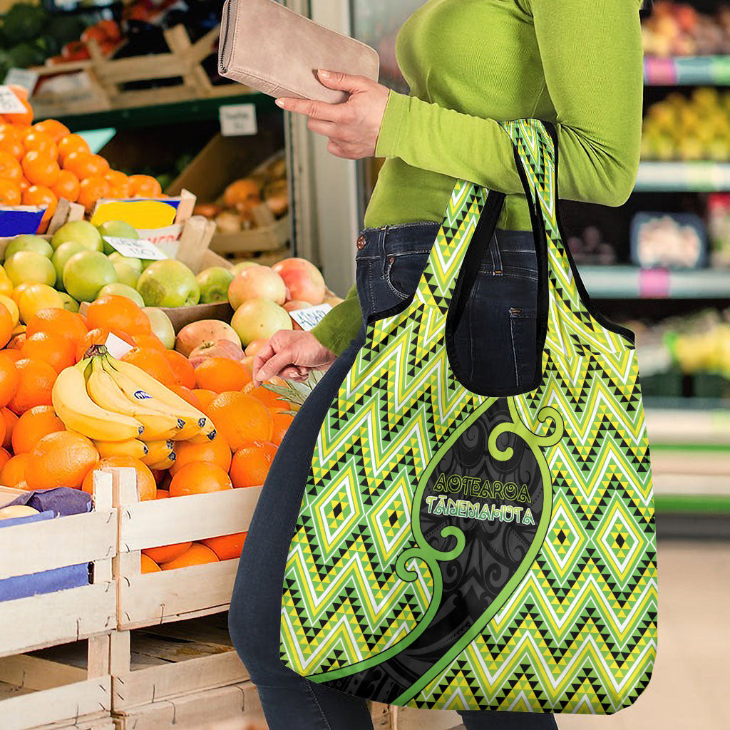 Aotearoa Atua Tanemahuta Grocery Bag God Of Forests Koru Patterns Koru Patterns