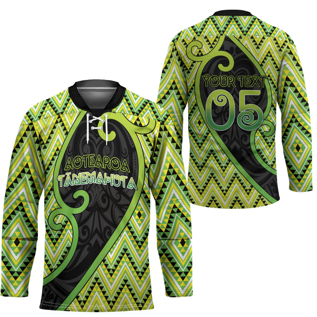 Custom Aotearoa Atua Tanemahuta Hockey Jersey God Of Forests Koru Patterns Koru Patterns