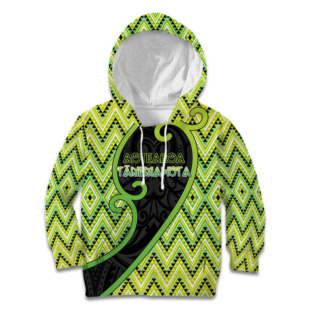 Custom Aotearoa Atua Tanemahuta Kid Hoodie God Of Forests Koru Patterns Koru Patterns