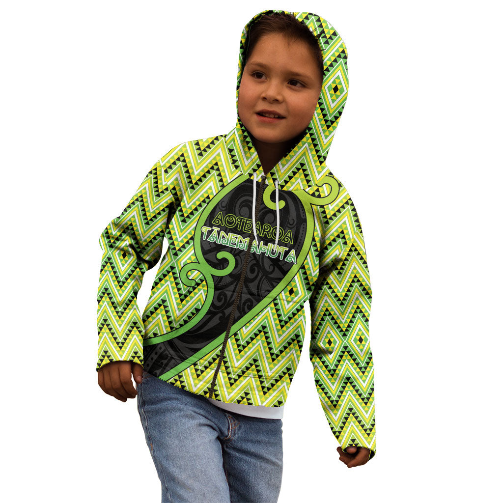 Custom Aotearoa Atua Tanemahuta Kid Hoodie God Of Forests Koru Patterns Koru Patterns