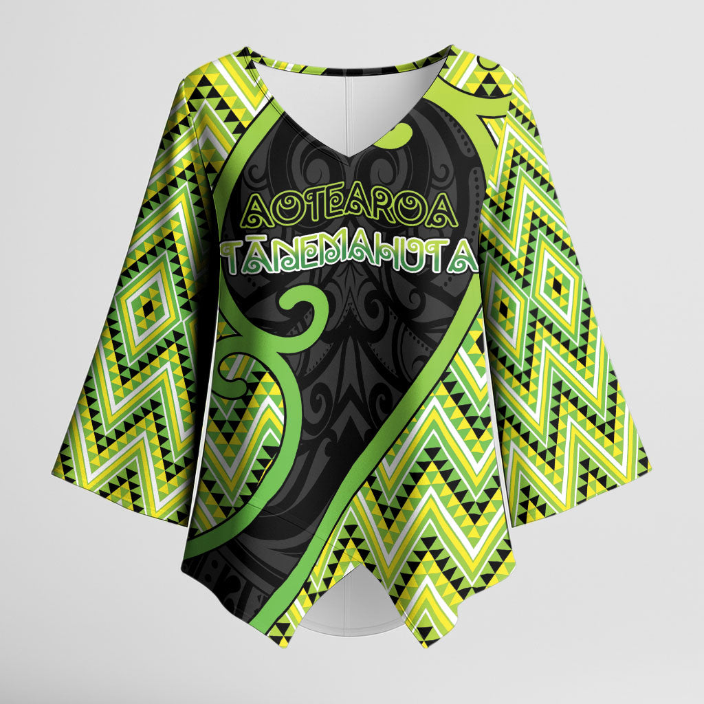 Custom Aotearoa Atua Tanemahuta Kimono Sleeve Blouse God Of Forests Koru Patterns Koru Patterns
