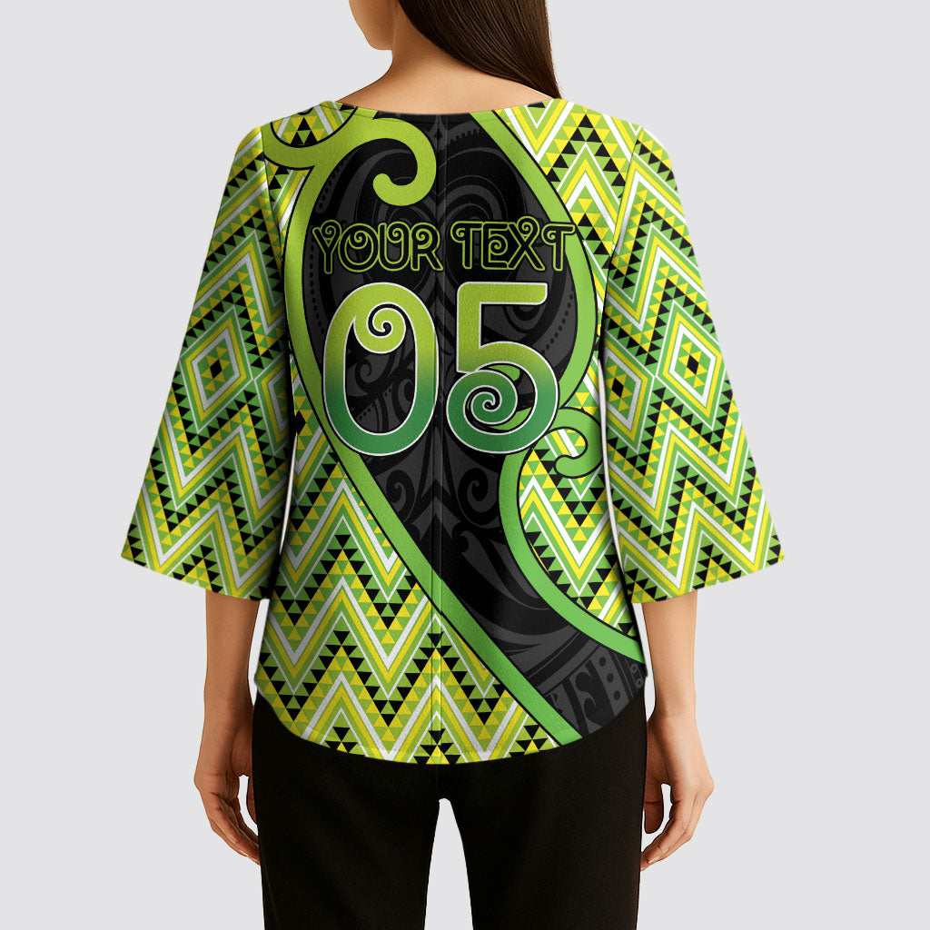 Custom Aotearoa Atua Tanemahuta Kimono Sleeve Blouse God Of Forests Koru Patterns Koru Patterns