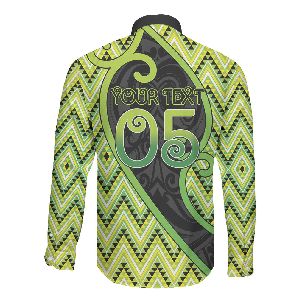 Custom Aotearoa Atua Tanemahuta Long Sleeve Button Shirt God Of Forests Koru Patterns Koru Patterns