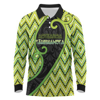 Custom Aotearoa Atua Tanemahuta Long Sleeve Polo Shirt God Of Forests Koru Patterns Koru Patterns
