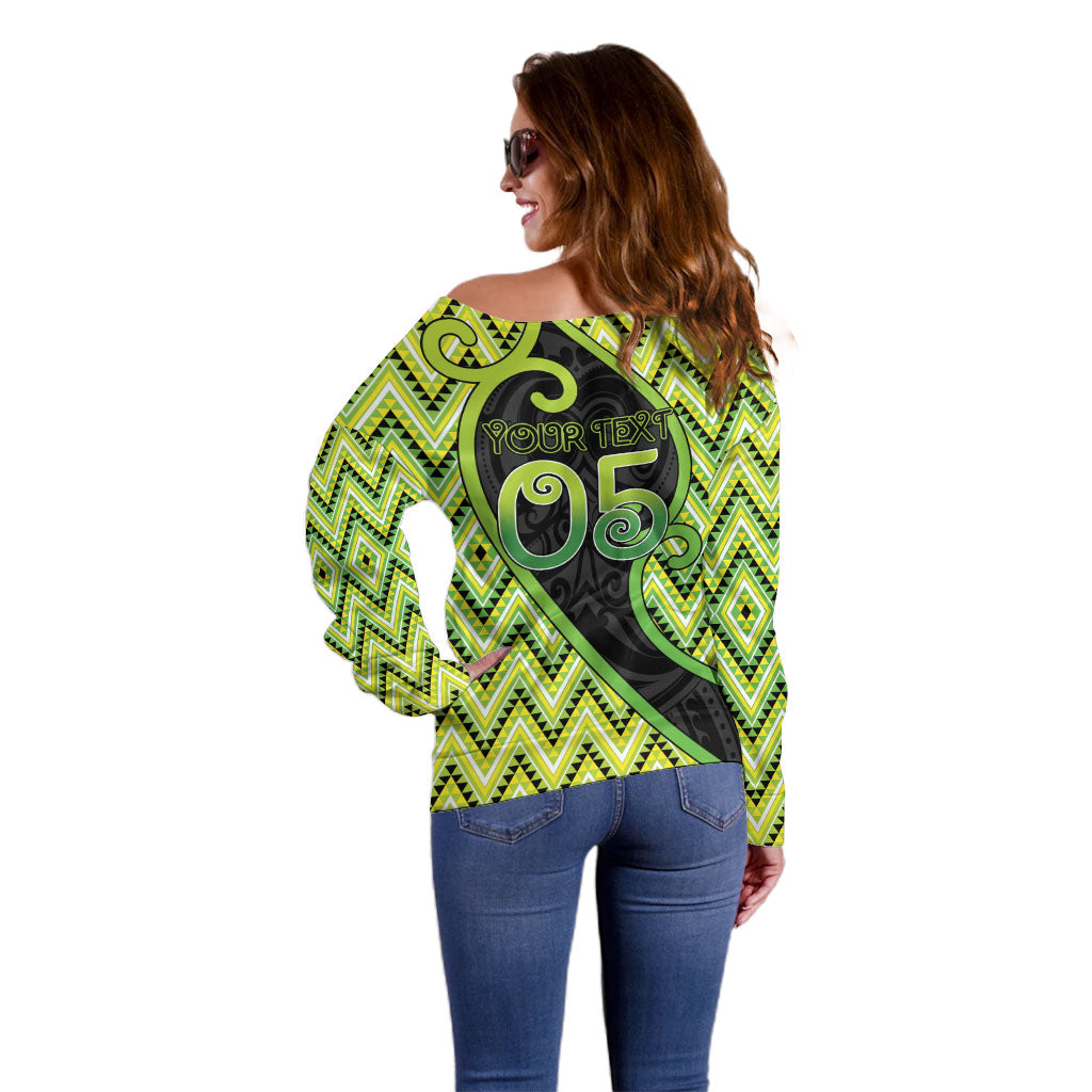 Custom Aotearoa Atua Tanemahuta Off Shoulder Sweater God Of Forests Koru Patterns Koru Patterns
