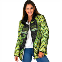 Custom Aotearoa Atua Tanemahuta Padded Jacket God Of Forests Koru Patterns Koru Patterns