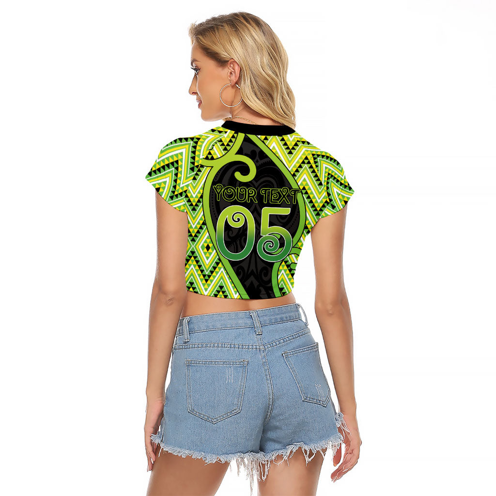 Custom Aotearoa Atua Tanemahuta Raglan Cropped T Shirt God Of Forests Koru Patterns Koru Patterns