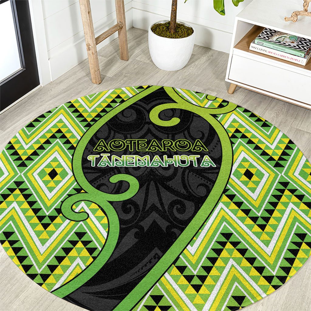 Aotearoa Atua Tanemahuta Round Carpet God Of Forests Koru Patterns Koru Patterns