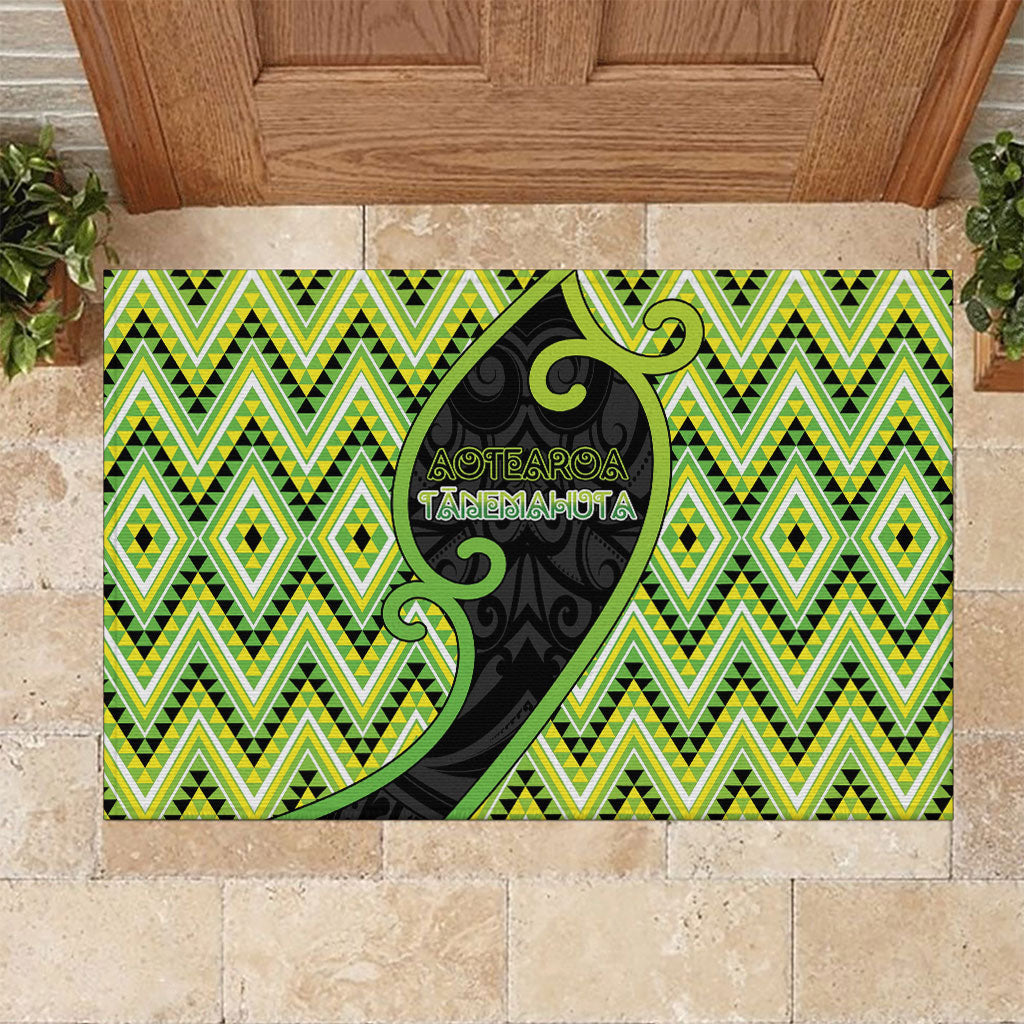 Aotearoa Atua Tanemahuta Rubber Doormat God Of Forests Koru Patterns Koru Patterns