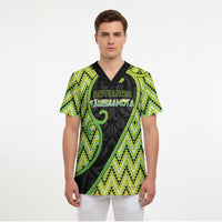Custom Aotearoa Atua Tanemahuta Scrub Top God Of Forests Koru Patterns Koru Patterns