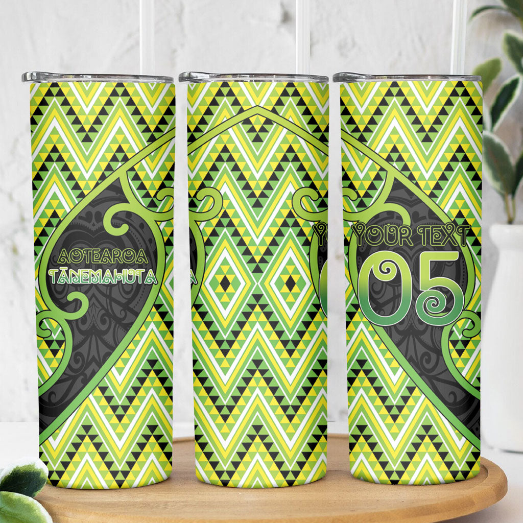 Custom Aotearoa Atua Tanemahuta Skinny Tumbler God Of Forests Koru Patterns Koru Patterns