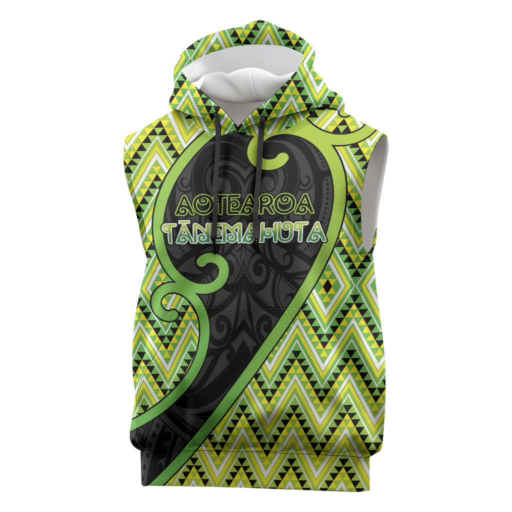Custom Aotearoa Atua Tanemahuta Sleeveless Hoodie God Of Forests Koru Patterns Koru Patterns
