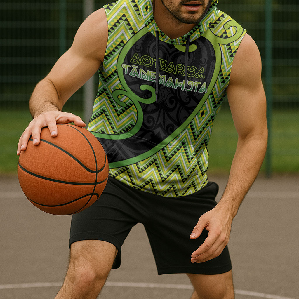 Custom Aotearoa Atua Tanemahuta Sleeveless Hoodie God Of Forests Koru Patterns Koru Patterns