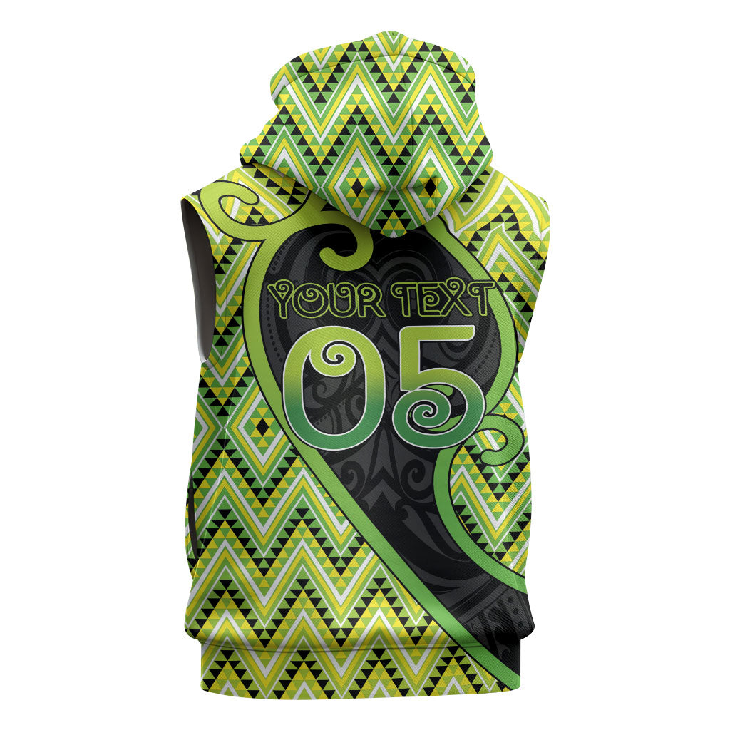 Custom Aotearoa Atua Tanemahuta Sleeveless Zip Hoodie God Of Forests Koru Patterns Koru Patterns