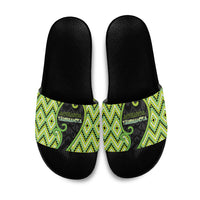 Aotearoa Atua Tanemahuta Slide Sandals God Of Forests Koru Patterns Koru Patterns