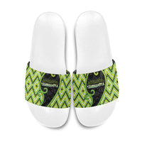 Aotearoa Atua Tanemahuta Slide Sandals God Of Forests Koru Patterns Koru Patterns