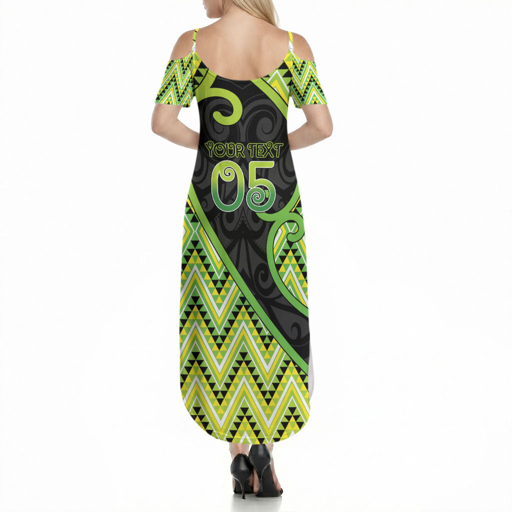Custom Aotearoa Atua Tanemahuta Summer Maxi Dress God Of Forests Koru Patterns Koru Patterns