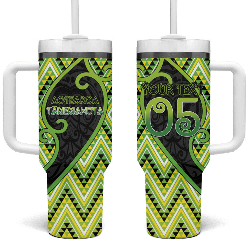 Custom Aotearoa Atua Tanemahuta Tumbler With Handle God Of Forests Koru Patterns Koru Patterns
