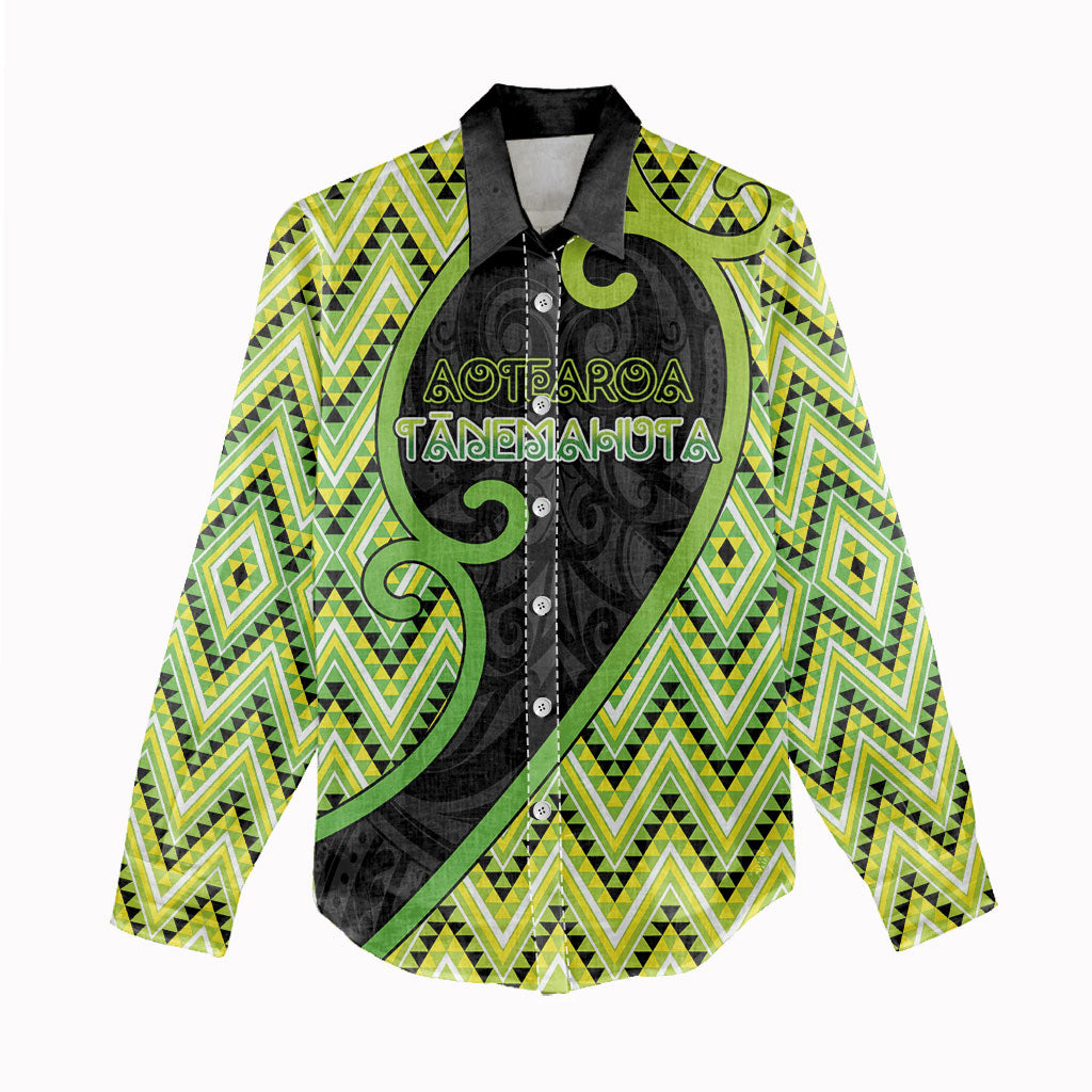 Custom Aotearoa Atua Tanemahuta Women Casual Shirt God Of Forests Koru Patterns Koru Patterns