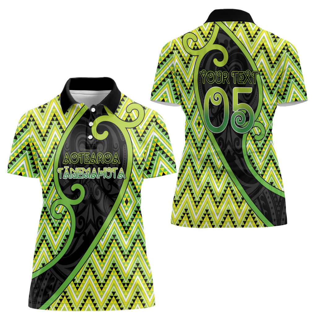 Custom Aotearoa Atua Tanemahuta Women Polo Shirt God Of Forests Koru Patterns Koru Patterns