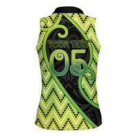Custom Aotearoa Atua Tanemahuta Women Sleeveless Polo Shirt God Of Forests Koru Patterns Koru Patterns