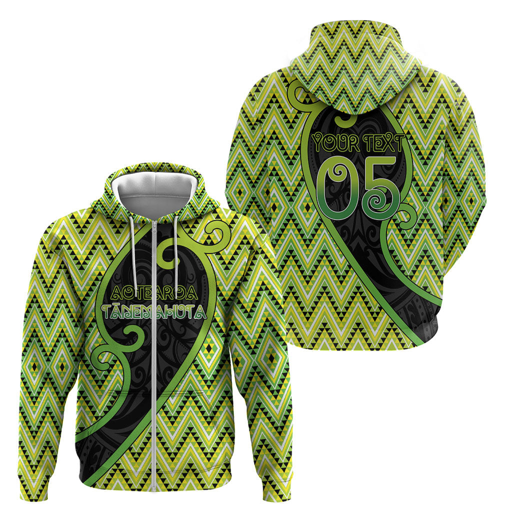 Custom Aotearoa Atua Tanemahuta Zip Hoodie God Of Forests Koru Patterns Koru Patterns