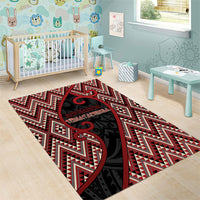 Aotearoa Atua Tumatauenga Area Rug God Of War Koru Patterns