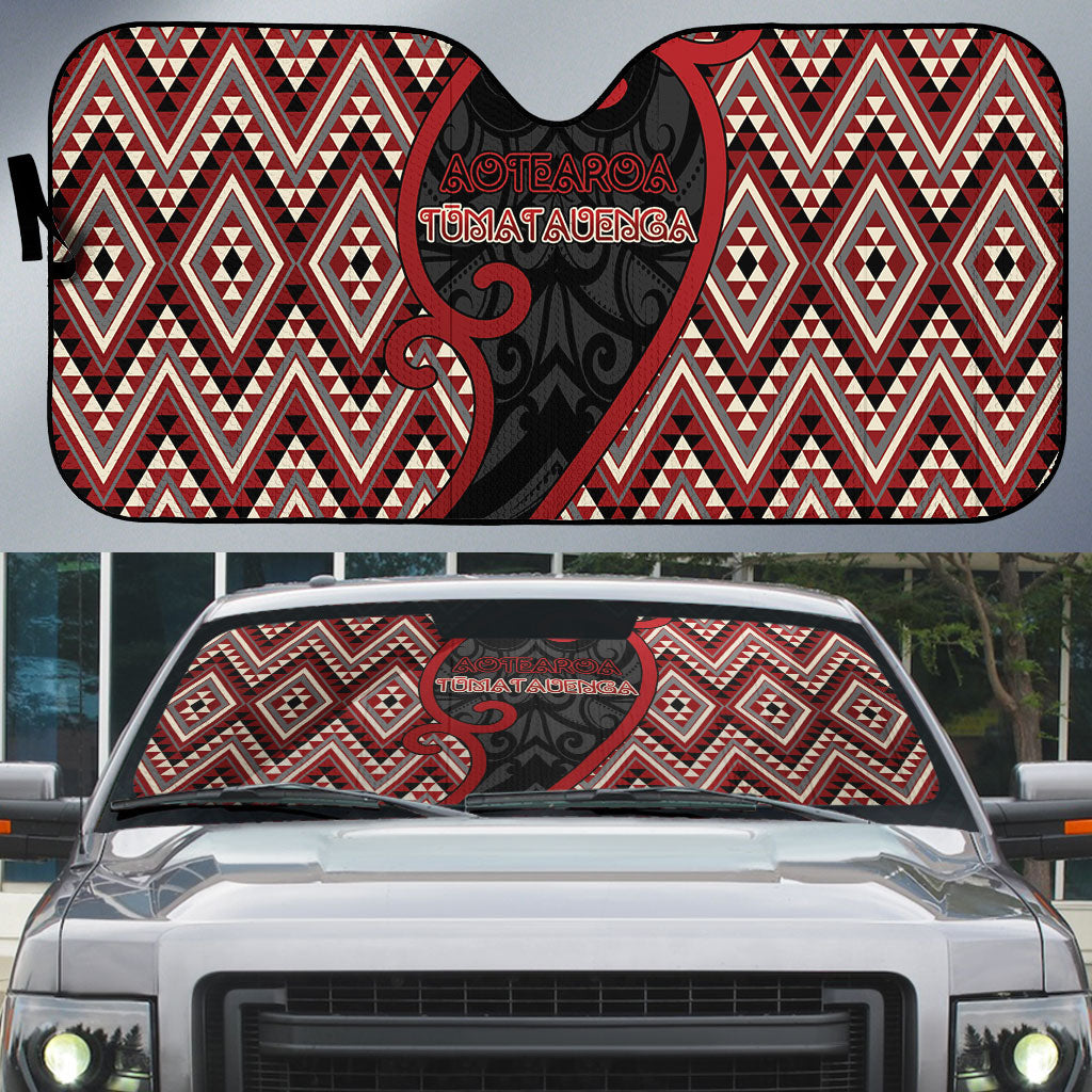Aotearoa Atua Tumatauenga Auto Sun Shade God Of War Koru Patterns