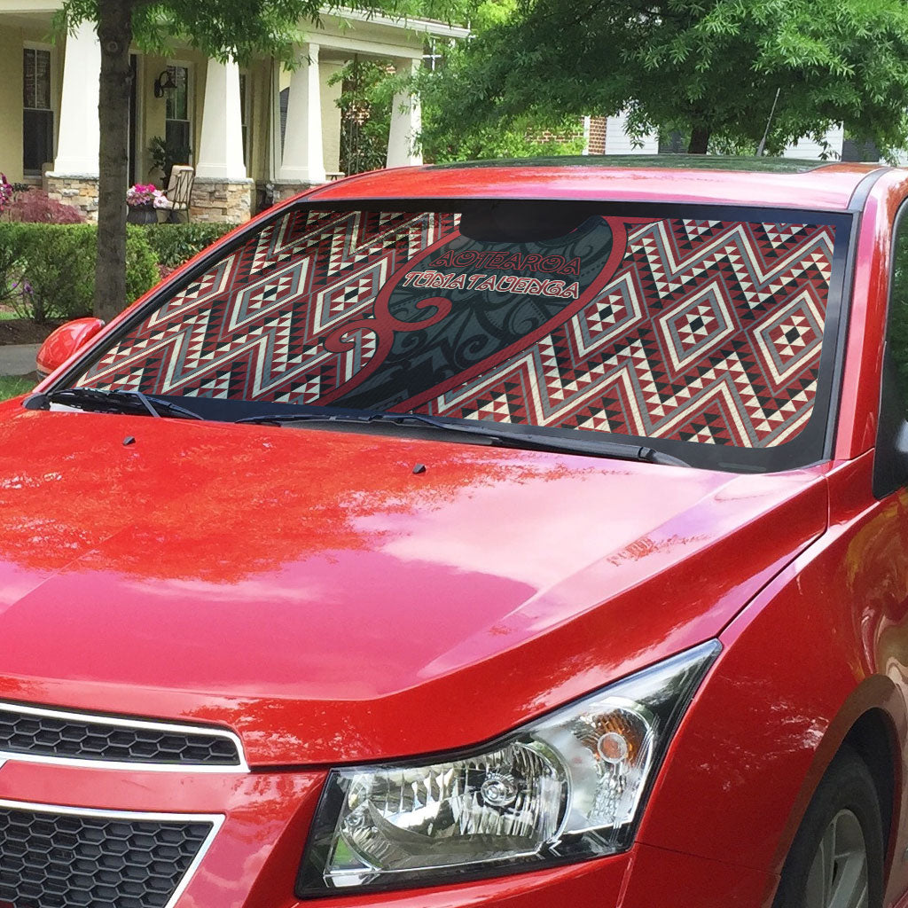 Aotearoa Atua Tumatauenga Auto Sun Shade God Of War Koru Patterns