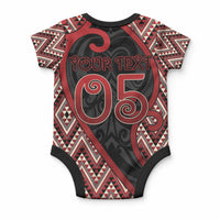 Custom Aotearoa Atua Tumatauenga Baby Onesie God Of War Koru Patterns