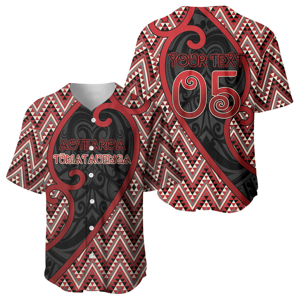 Custom Aotearoa Atua Tumatauenga Baseball Jersey God Of War Koru Patterns