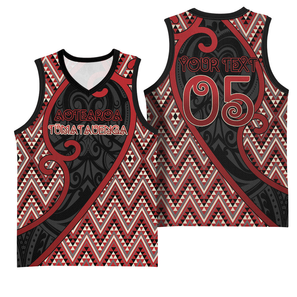 Custom Aotearoa Atua Tumatauenga Basketball Jersey God Of War Koru Patterns