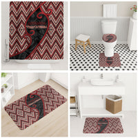Aotearoa Atua Tumatauenga Bathroom Set God Of War Koru Patterns