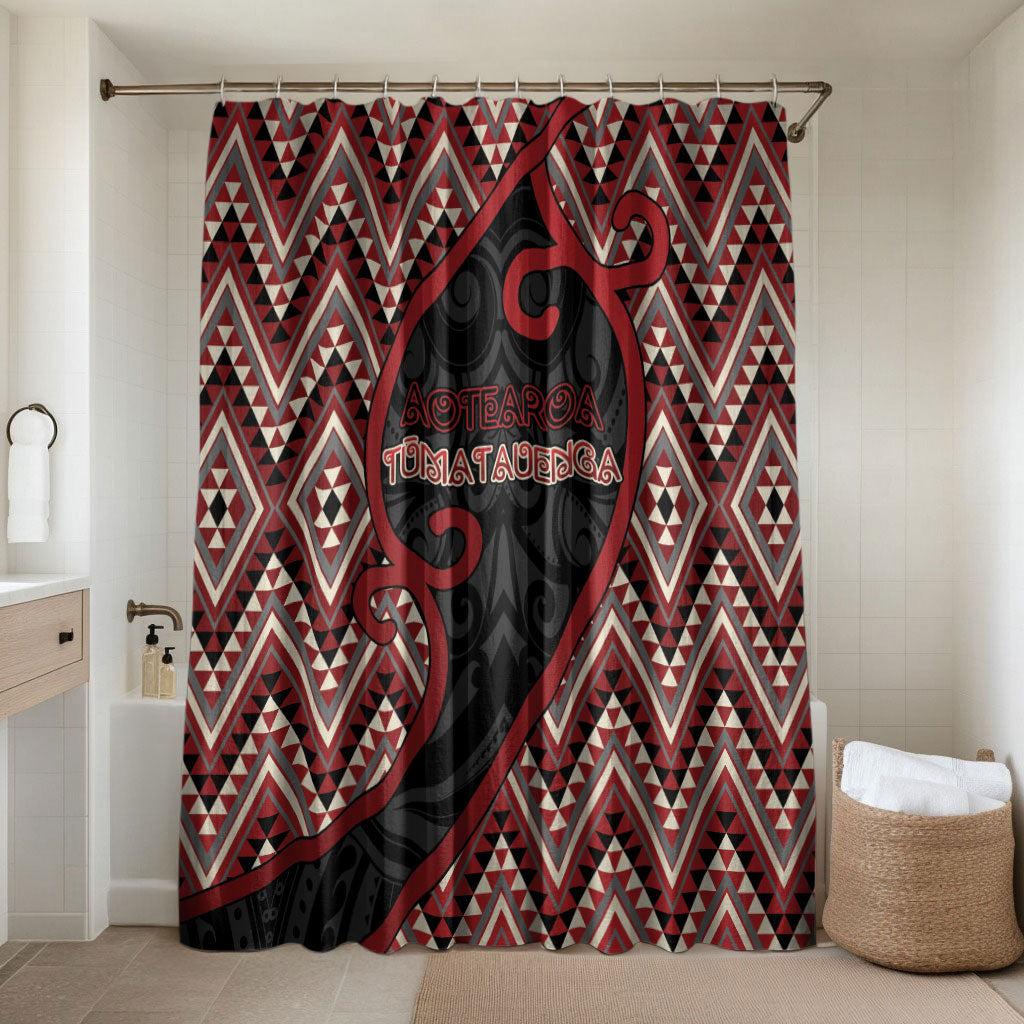 Aotearoa Atua Tumatauenga Bathroom Set God Of War Koru Patterns
