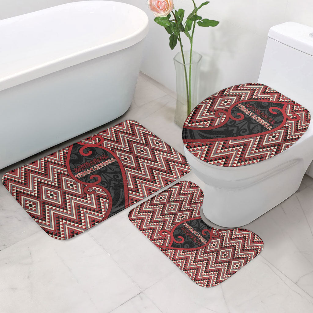 Aotearoa Atua Tumatauenga Bathroom Set God Of War Koru Patterns