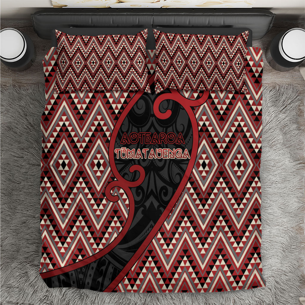 Aotearoa Atua Tumatauenga Bedding Set God Of War Koru Patterns