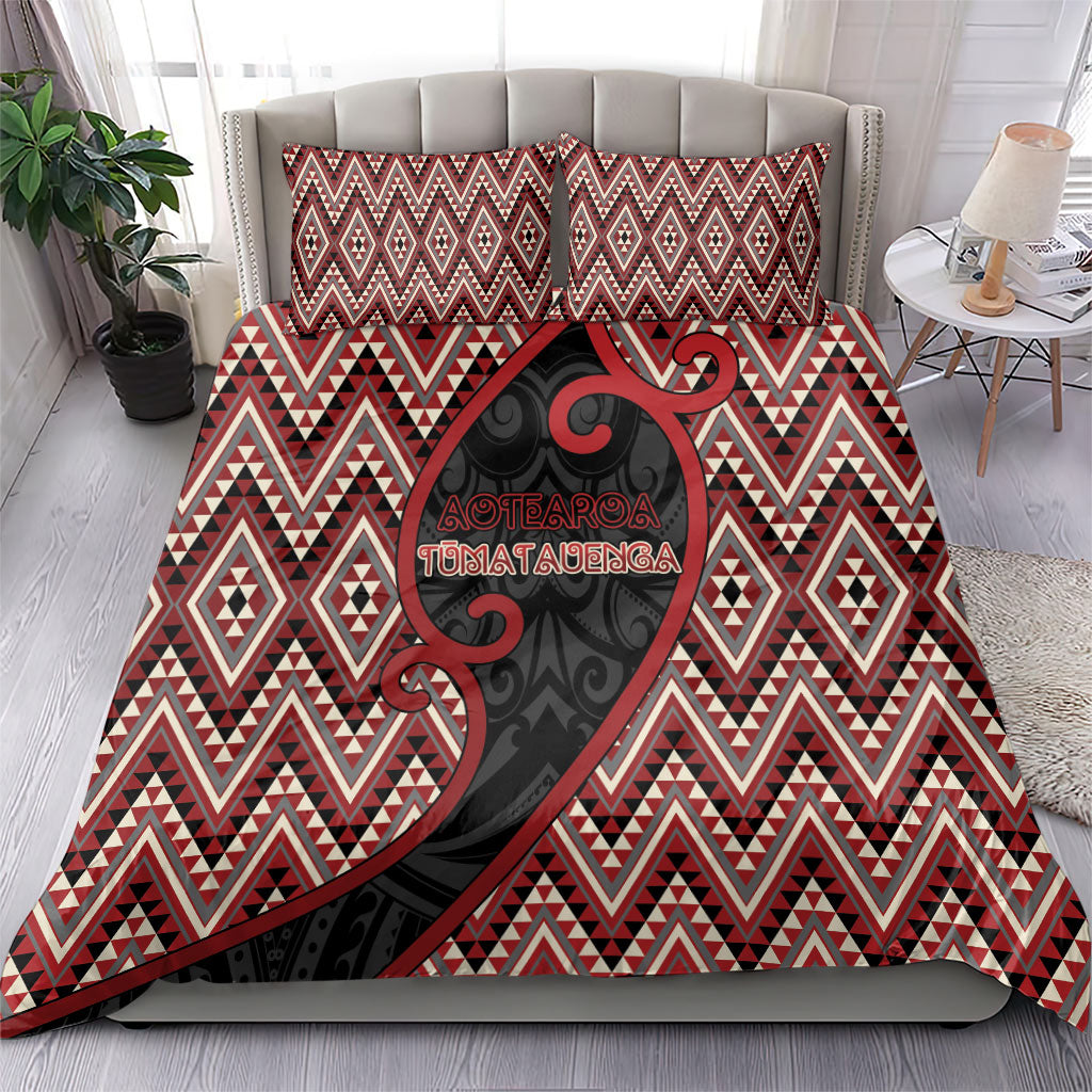 Aotearoa Atua Tumatauenga Bedding Set God Of War Koru Patterns