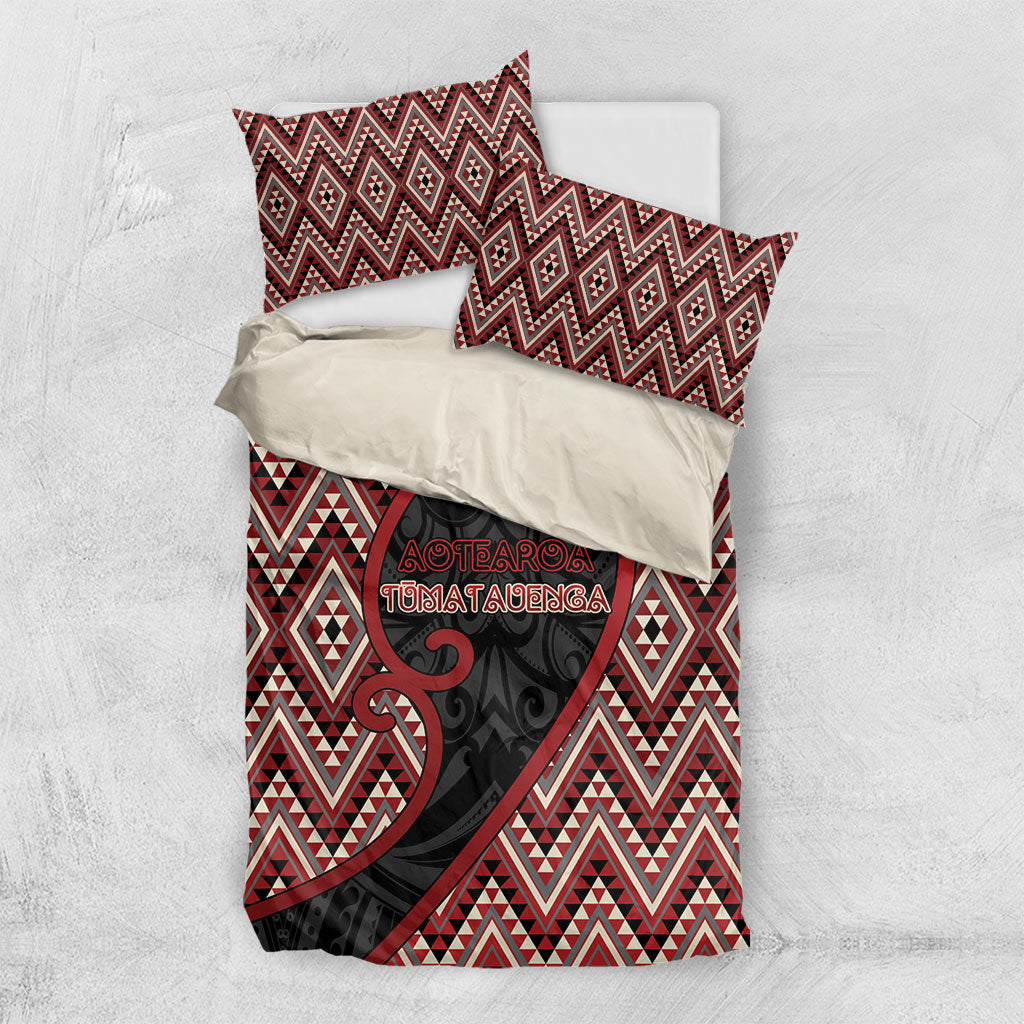 Aotearoa Atua Tumatauenga Bedding Set God Of War Koru Patterns