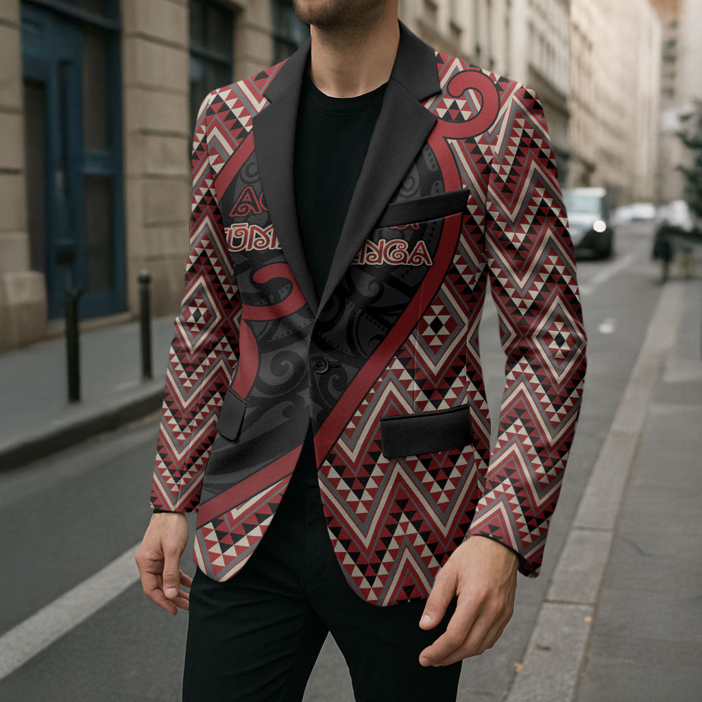 Custom Aotearoa Atua Tumatauenga Blazer God Of War Koru Patterns