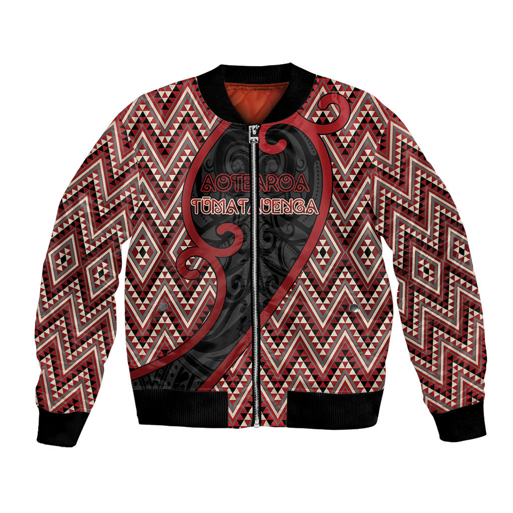 Custom Aotearoa Atua Tumatauenga Bomber Jacket God Of War Koru Patterns