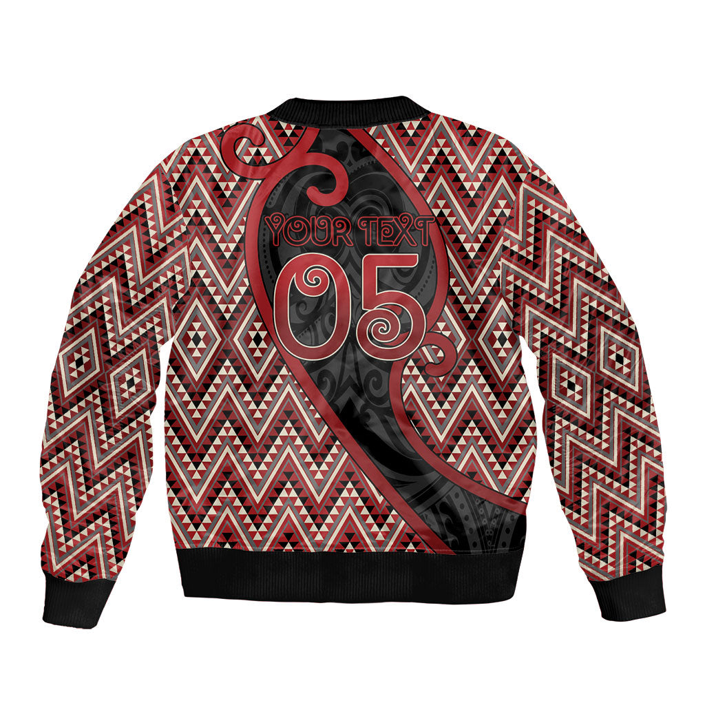 Custom Aotearoa Atua Tumatauenga Bomber Jacket God Of War Koru Patterns