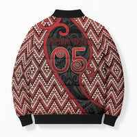 Custom Aotearoa Atua Tumatauenga Bomber Puffer Jacket God Of War Koru Patterns